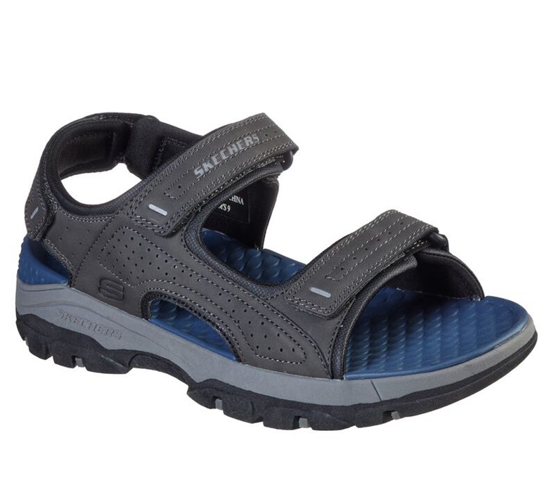Skechers Herr Mörk Grå Sandaler - Relaxed Fit: Tresmen - Garo - Sverige (BUYDR-4890)